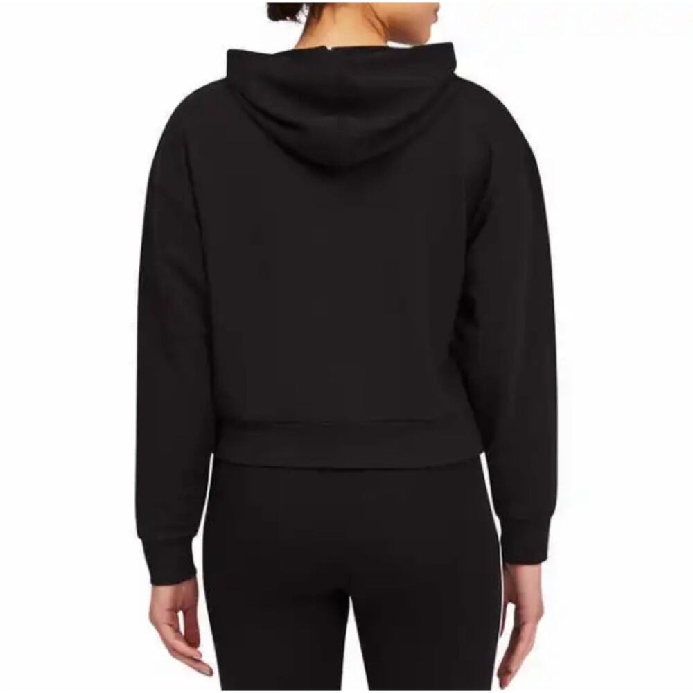 Puma logo crop hoodie top long sleeve black 846115 - Picture 8 of 8